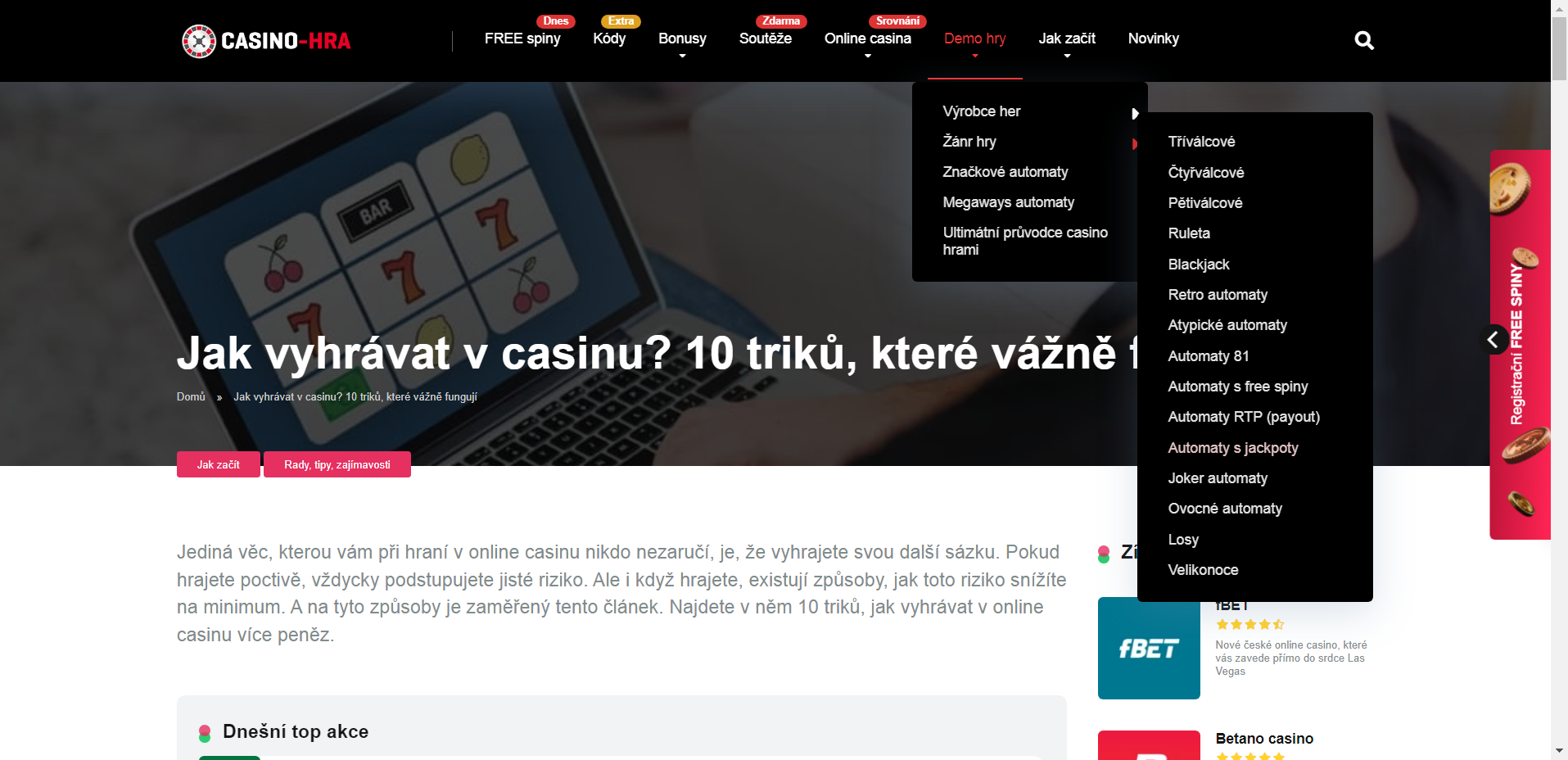 jak vyhrát v online kasinu